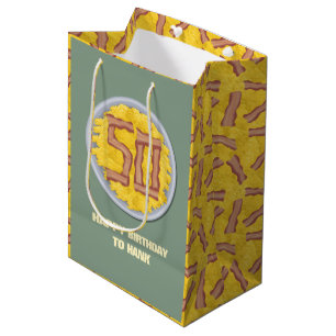 Sac Cadeau Moyen cinquantième Oeufs drôles du lard des hommes de