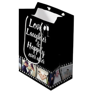 Sac Cadeau Moyen Citation de « Heureux pour toujours » Bobine photo