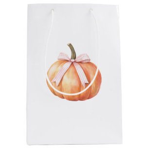 Sac Cadeau Moyen Citrouille Chic Pink Bow