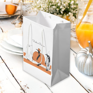Sac Cadeau Moyen Citrouille de dessin mignon Penguin Drôle Hallowee