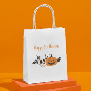 Sac Cadeau Moyen Citrouille du parti Halloween