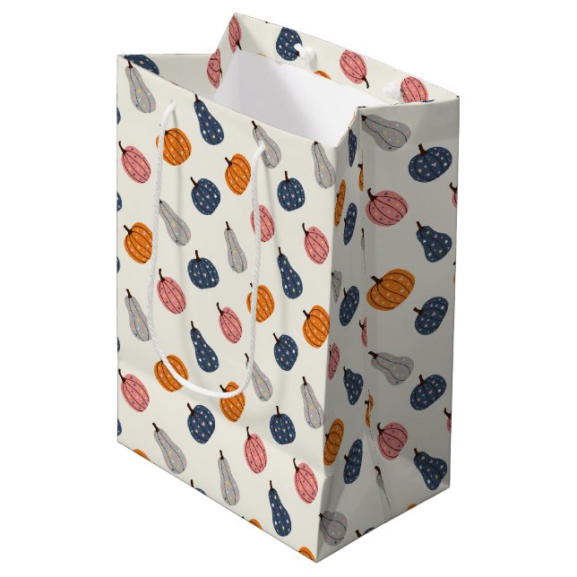 Sac Cadeau Moyen Citrouilles (Devant Angle)