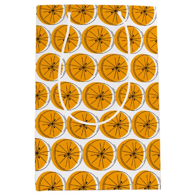 Sac cadeau moyen Citrus Orange Multi (Devant)