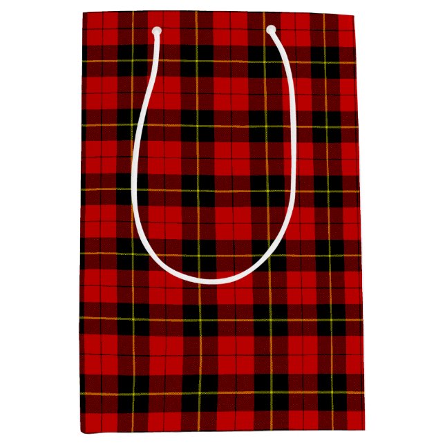 Sac Cadeau Moyen Clan écossais Wallace Tartan Motif (Devant)