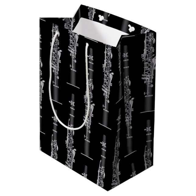 Sac Cadeau Moyen Clarinet Music Teacher Band Musicien (Dos Angle)