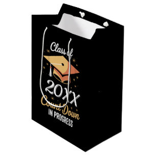 Sac Cadeau Moyen Classe de 2026 compte à rebours en cours Personnal