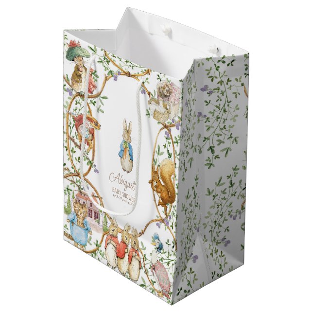 Sac Cadeau Moyen Classic Pierre le Baby shower lapin (Devant Angle)