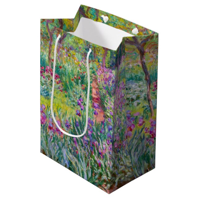 Sac Cadeau Moyen Claude Monet - Le jardin d'Iris à Giverny (Devant Angle)