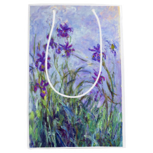 Sac Cadeau Moyen Claude Monet - Lilac Irises / Iris Mauves