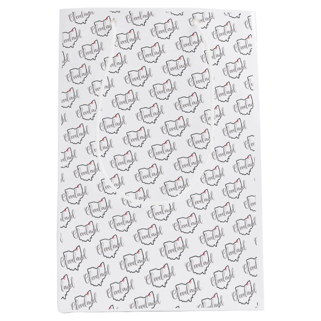 Sac Cadeau Moyen Cleveland Ohio Love (Devant)