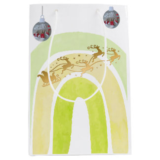Sac Cadeau Moyen Cloche de Noël douce simple drôle mignonne