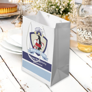Sac Cadeau Moyen Club de natation Crest Cute Penguin Anniversaire d