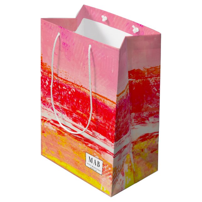 Sac Cadeau Moyen Coastal gift bag from original art (Dos Angle)