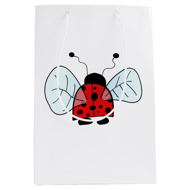 Sac Cadeau Moyen Coccinelle   (Devant)