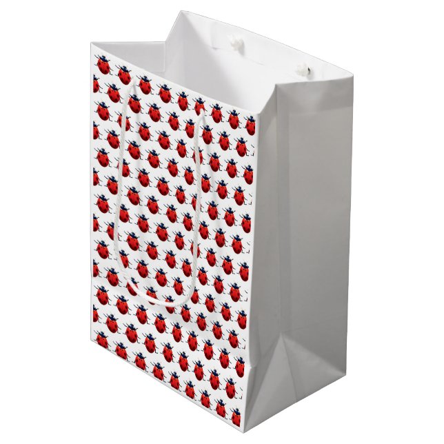 Sac Cadeau Moyen Coccinelles (Devant Angle)