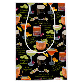 Sac Cadeau Moyen Cocktails et contemplation