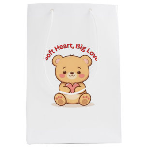 Sac Cadeau Moyen Cœur Doux Grand Amour Ourson Mignon