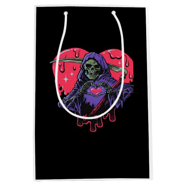 Sac Cadeau Moyen Coeur Mains Reaper Classique (Devant)