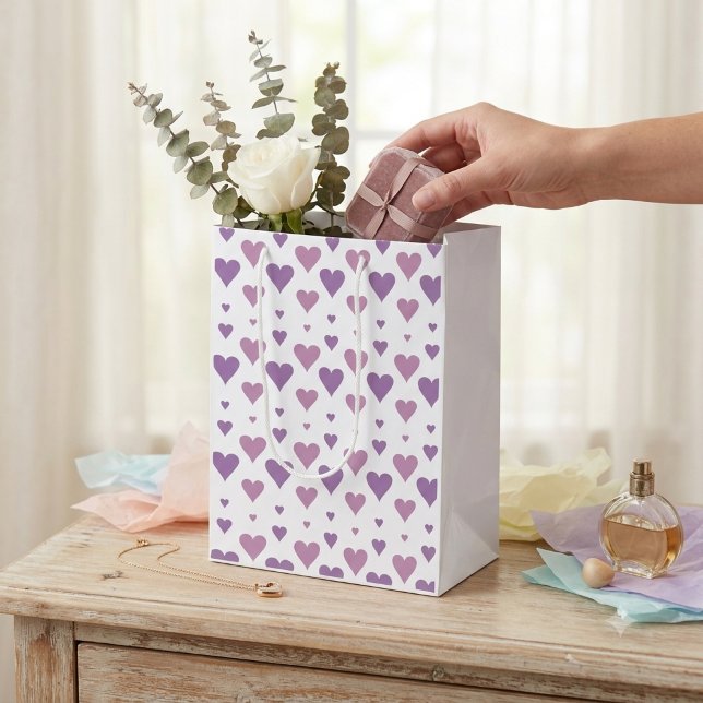 Sac Cadeau Moyen Cœur Pastel (Créateur téléchargé)