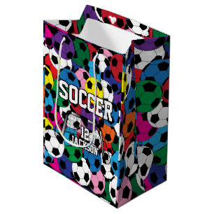 Sac Cadeau Moyen Collage multicolore de ballon de football