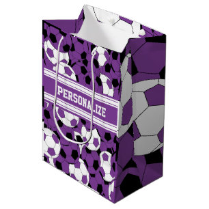 Sac Cadeau Moyen Collage pourpre de ballon de football