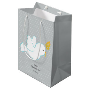 Sac Cadeau Moyen colombe de baptême * choisir la couleur arrière - 