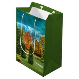 Sac Cadeau Moyen Coloré Automne Pittoresque Photo