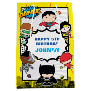 Sac Cadeau Moyen Comics DC Justice League - Anniversaire de Chibi
