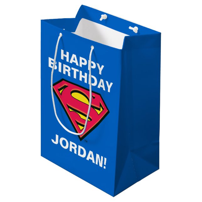 Sac Cadeau Moyen Comics DC | Superman | Logo classique (Devant Angle)