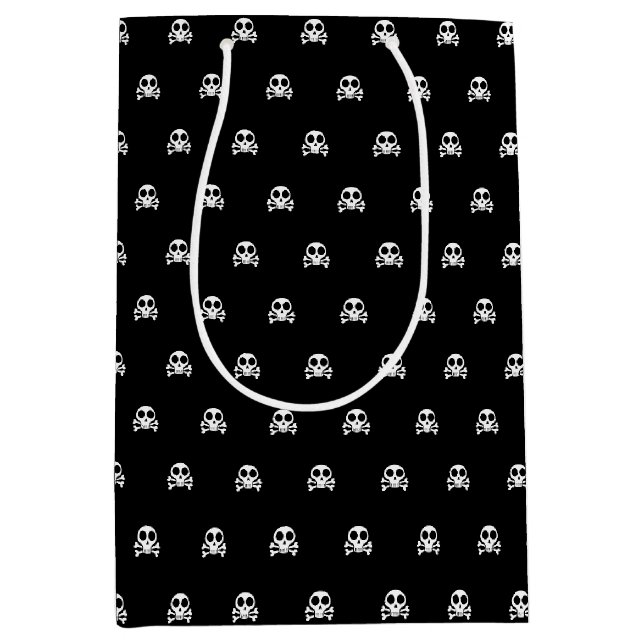 Sac Cadeau Moyen Conception de crâne de pirate (Devant)