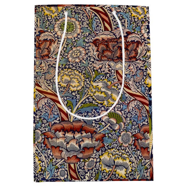 Sac Cadeau Moyen Conception de damas floral anglais William Morris  (Devant)