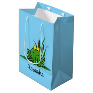 Sac Cadeau Moyen Conception de grenouille verte
