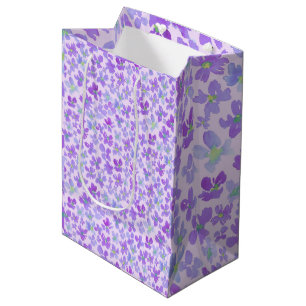 Sac Cadeau Moyen Conception de la lilac de Purple Color flower