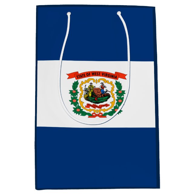 Sac Cadeau Moyen Conception du drapeau de l'État de Virginie-Occide (Devant)