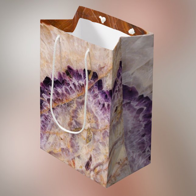 Sac Cadeau Moyen Conception élégante en agate violette (Créateur téléchargé)