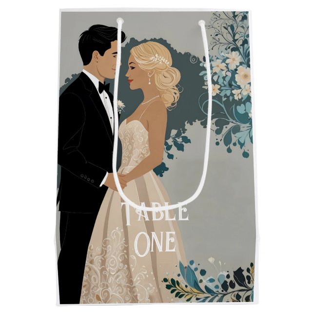 Sac Cadeau Moyen Conception élégante et intemporelle des Faire-part (Dos)