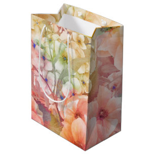 Sac Cadeau Moyen Conception florale estivale