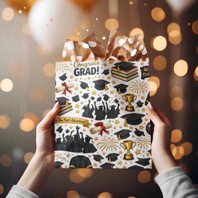 Sac Cadeau Moyen Congratulations Grad Wrapping Paper (Créateur téléchargé)