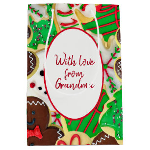Sac Cadeau Moyen Cookies de sucre de Noël