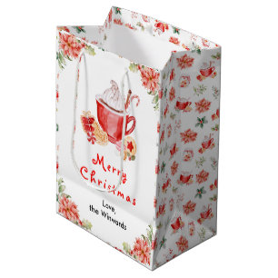 Sac Cadeau Moyen Cookies de vacances et rouge de Noël Merry Cocoa