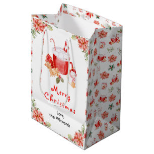 Sac Cadeau Moyen Cookies de vacances et rouge de Noël Merry Cocoa