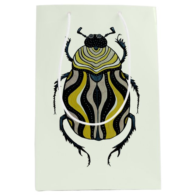 Sac Cadeau Moyen Cool Beetle Bug Art Insect Lover (Devant)