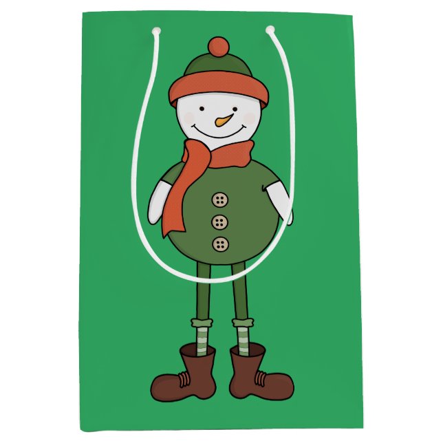Sac Cadeau Moyen Cool Snowman (Devant)