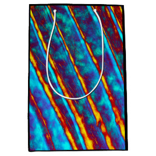 Sac Cadeau Moyen Cool très unique Jaune/Bleu/Orange/Violet Motif