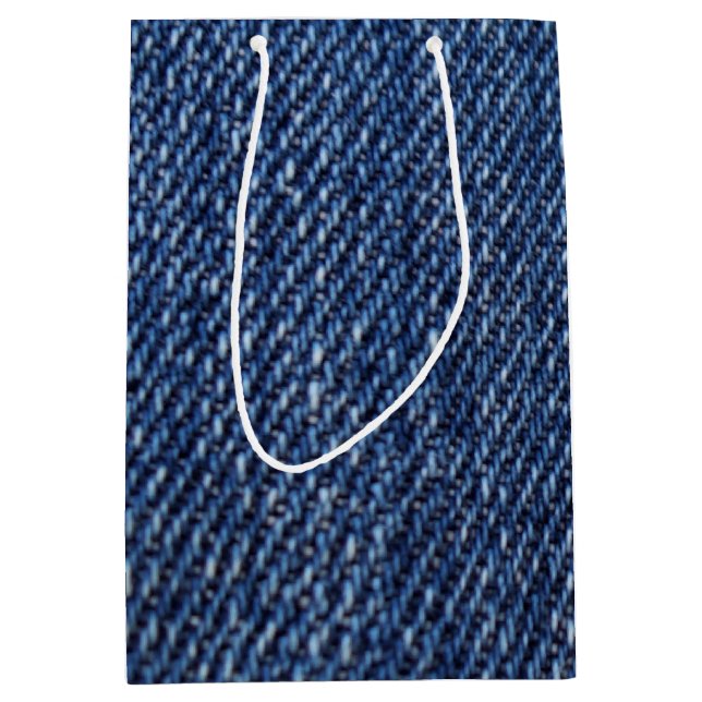 Sac Cadeau Moyen Copie préférée de denim de blues-jean (Devant)