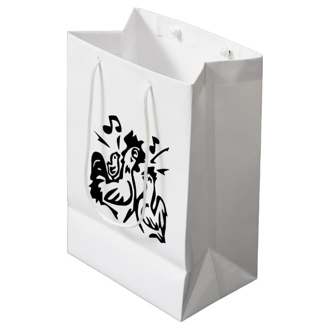 Sac Cadeau Moyen Coq (Devant Angle)