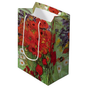 Sac Cadeau Moyen Coquelicots et pâquerettes par Vincent van Gogh