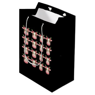 Sac Cadeau Moyen Coquette de Noël Vache des Highlands Occidentale N