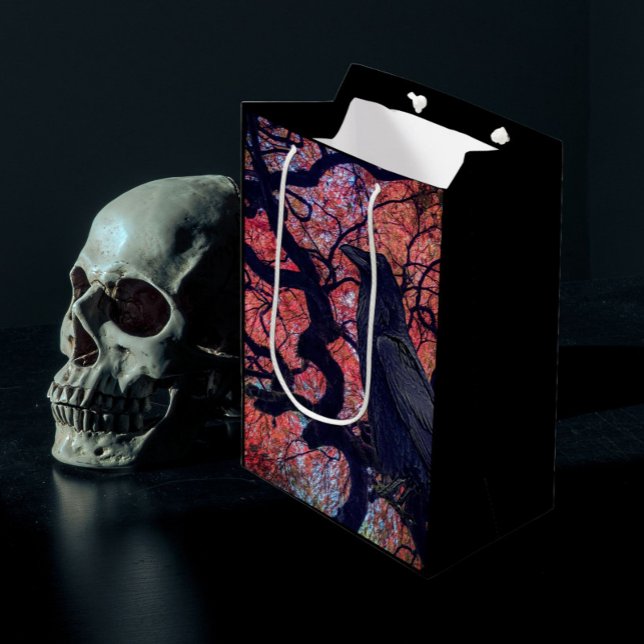 Sac Cadeau Moyen Corbeau noir et érable gris japonais (In Situ)