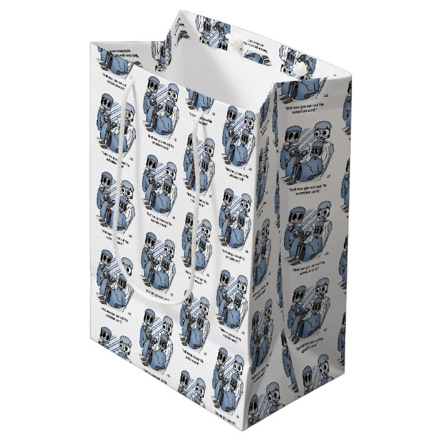 Sac Cadeau Moyen Cordon d'extension (Devant Angle)
